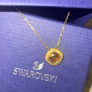 Swarovski Necklace Gold